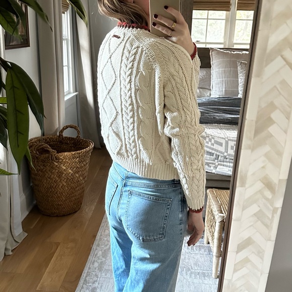 Trovata Cream Cable Knit Cardigan - Picture 4 of 8